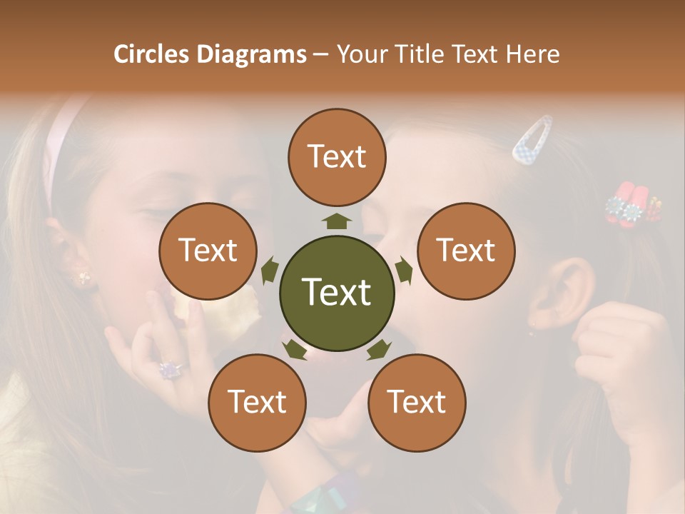 Girls With Apples PowerPoint Template