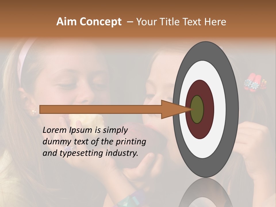 Girls With Apples PowerPoint Template