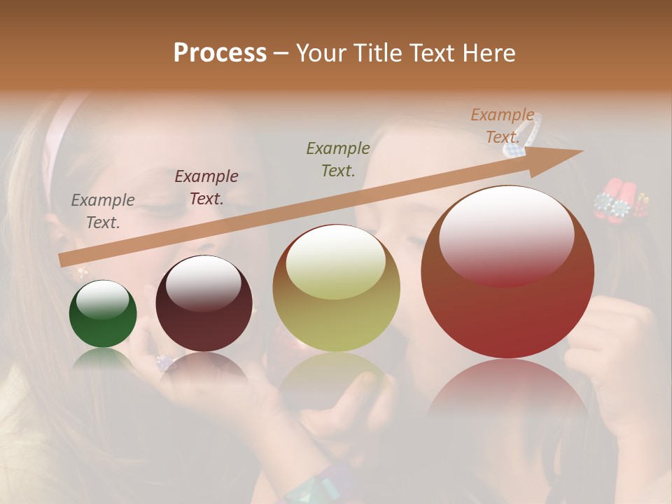 Girls With Apples PowerPoint Template