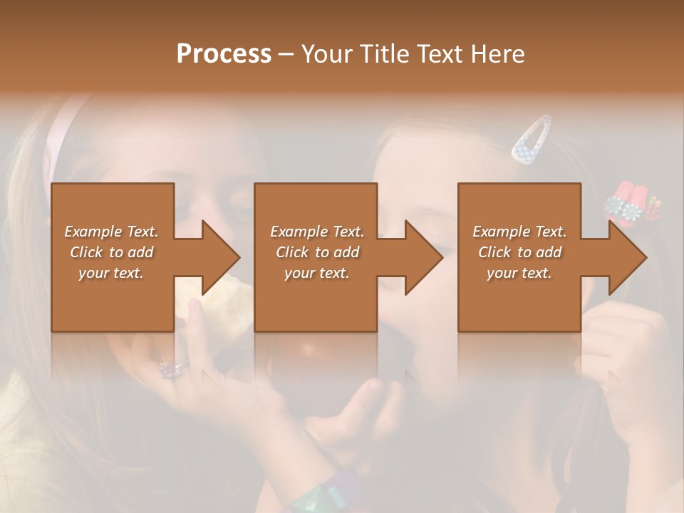 Girls With Apples PowerPoint Template