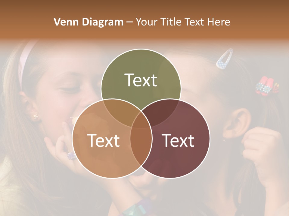 Girls With Apples PowerPoint Template