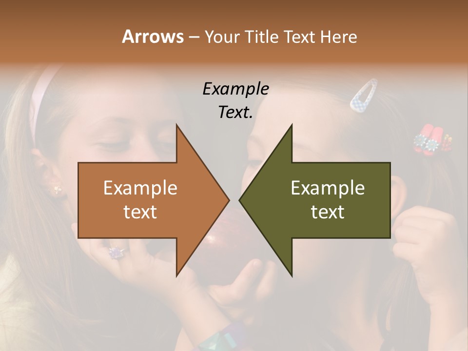 Girls With Apples PowerPoint Template