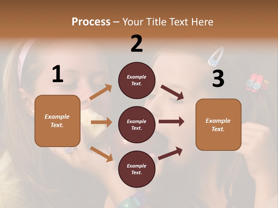 Girls With Apples PowerPoint Template