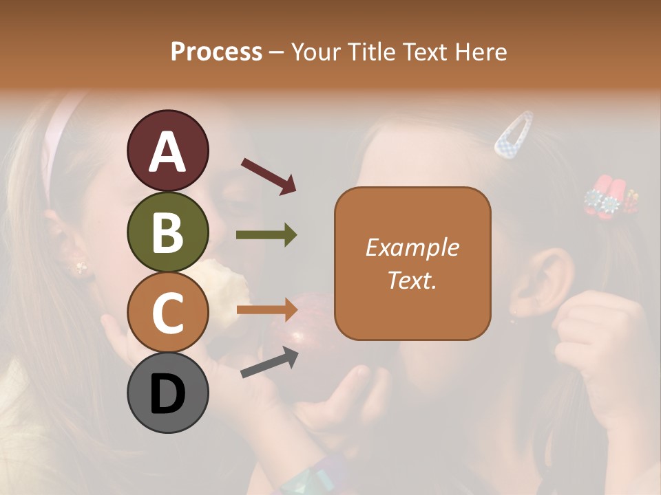 Girls With Apples PowerPoint Template