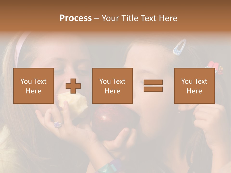 Girls With Apples PowerPoint Template