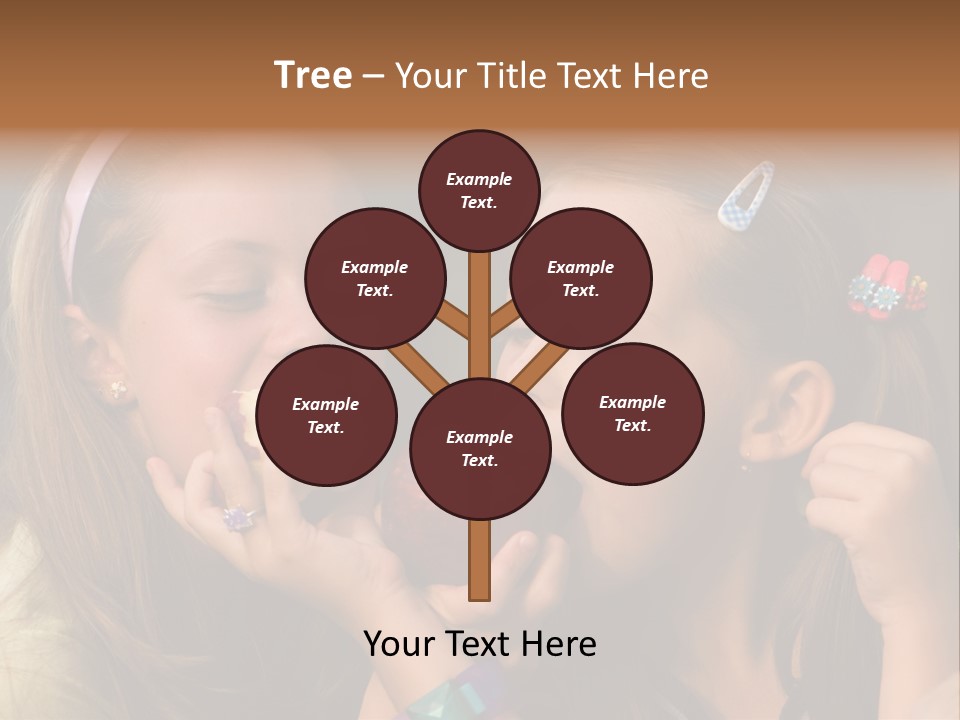 Girls With Apples PowerPoint Template