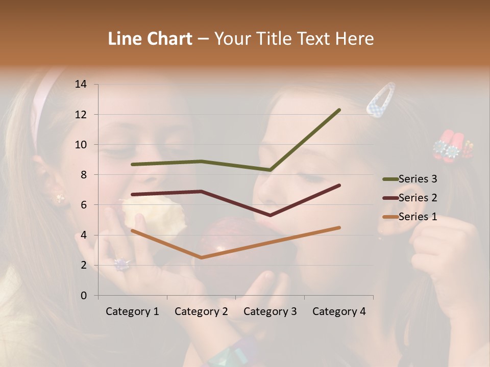 Girls With Apples PowerPoint Template