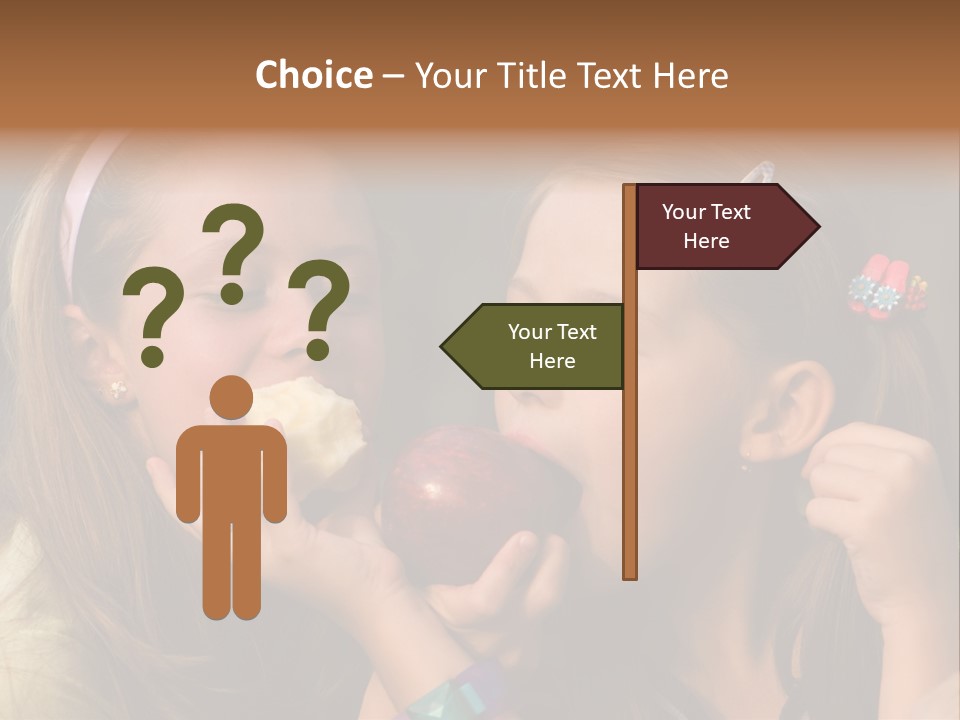 Girls With Apples PowerPoint Template