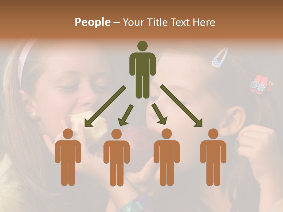 Girls With Apples PowerPoint Template