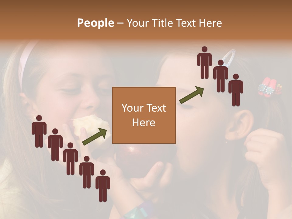 Girls With Apples PowerPoint Template