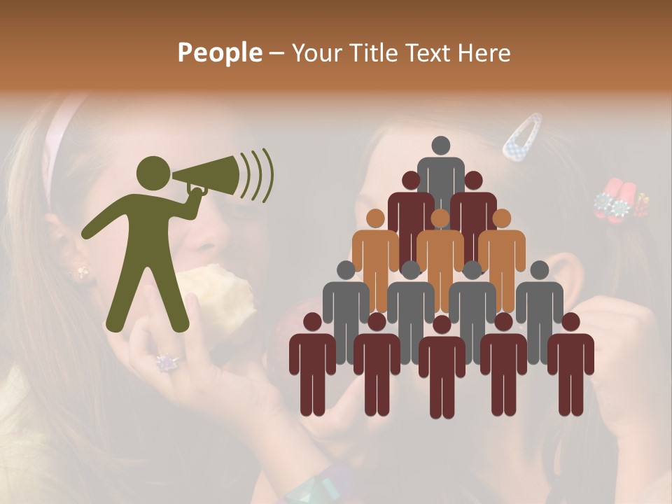 Girls With Apples PowerPoint Template