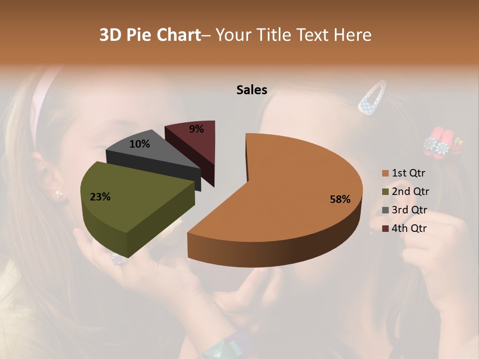 Girls With Apples PowerPoint Template