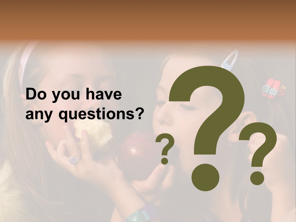 Girls With Apples PowerPoint Template