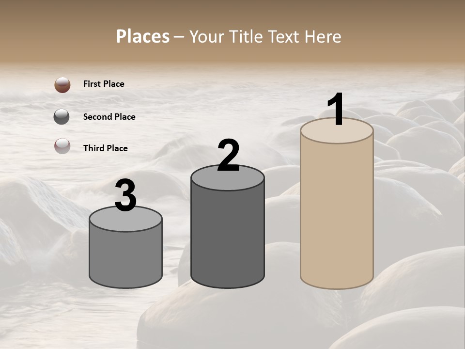 Bowling Ball Beach California Coastline PowerPoint Template