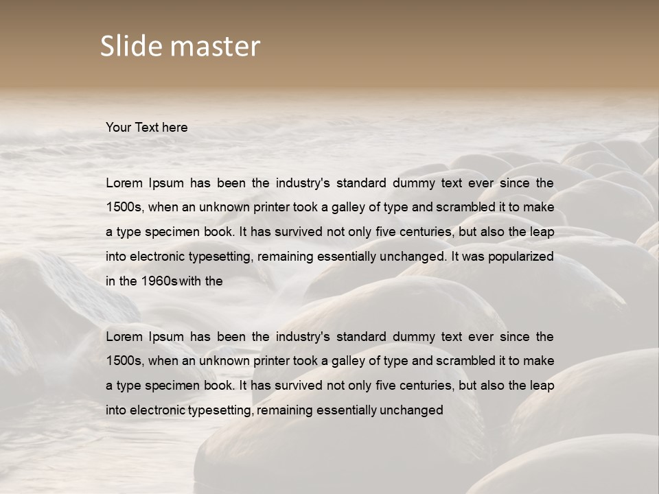 Bowling Ball Beach California Coastline PowerPoint Template