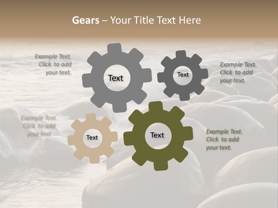 Bowling Ball Beach California Coastline PowerPoint Template