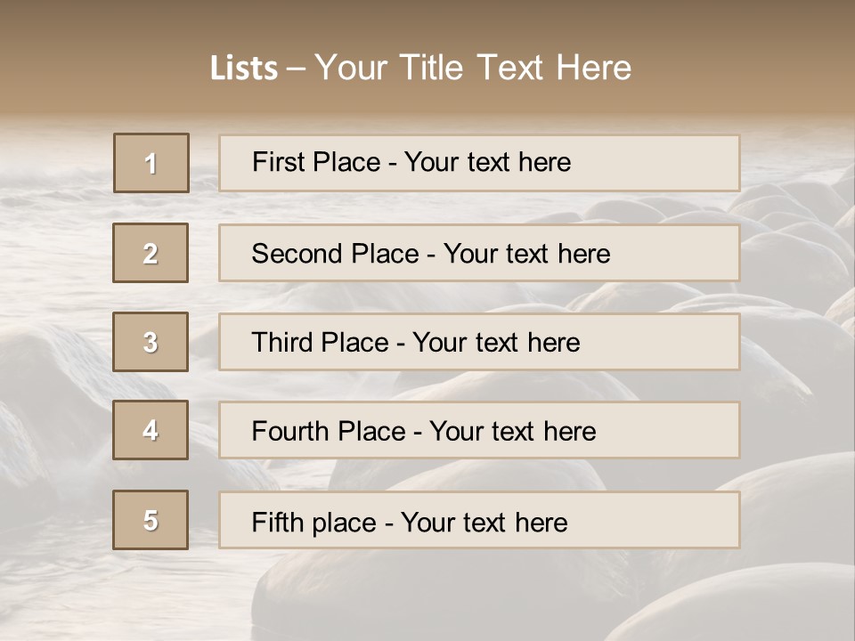 Bowling Ball Beach California Coastline PowerPoint Template