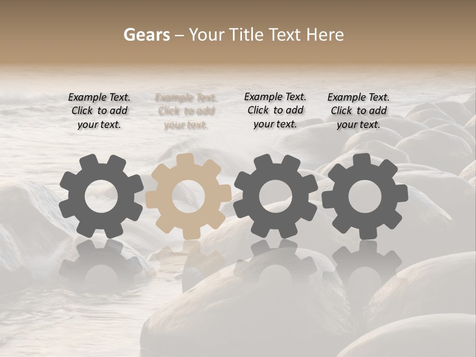 Bowling Ball Beach California Coastline PowerPoint Template