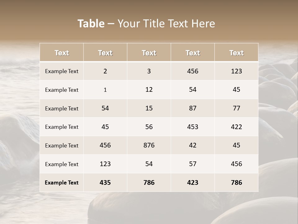 Bowling Ball Beach California Coastline PowerPoint Template
