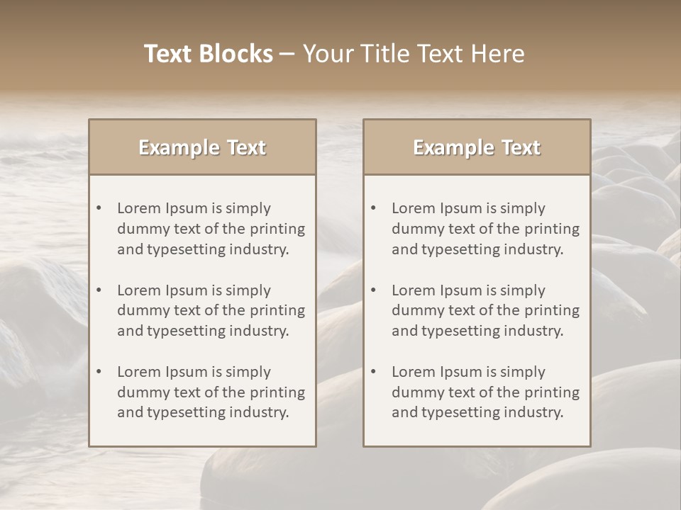 Bowling Ball Beach California Coastline PowerPoint Template