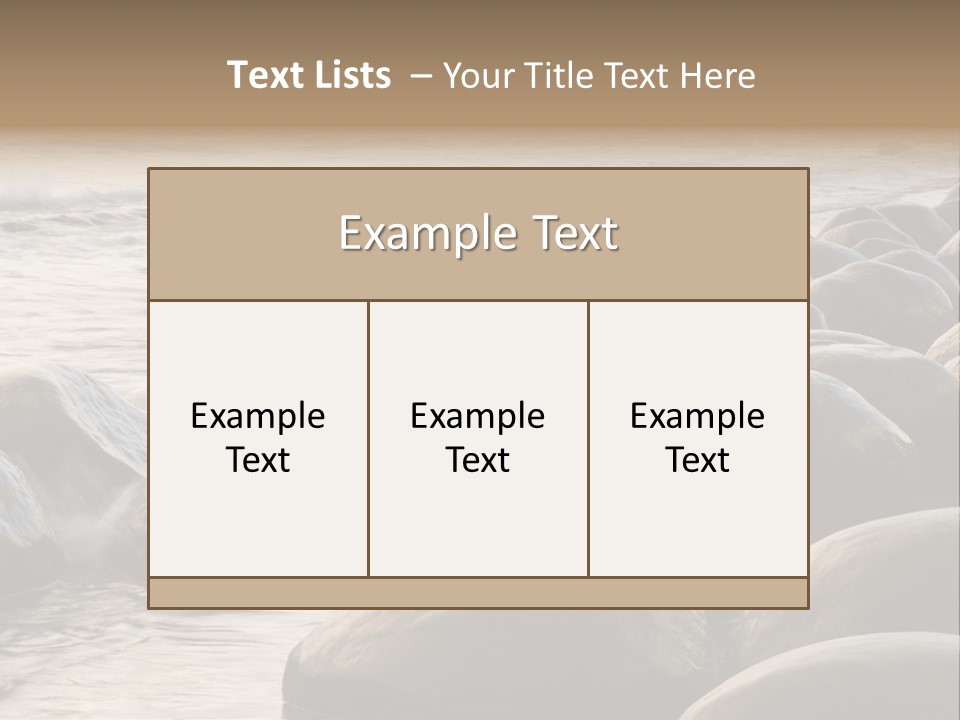 Bowling Ball Beach California Coastline PowerPoint Template