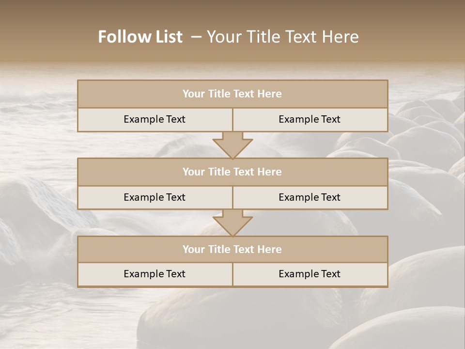 Bowling Ball Beach California Coastline PowerPoint Template