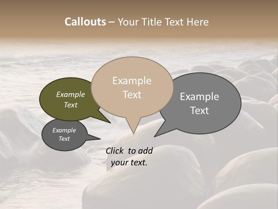 Bowling Ball Beach California Coastline PowerPoint Template