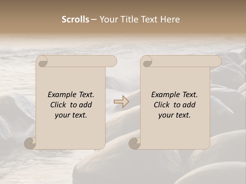 Bowling Ball Beach California Coastline PowerPoint Template