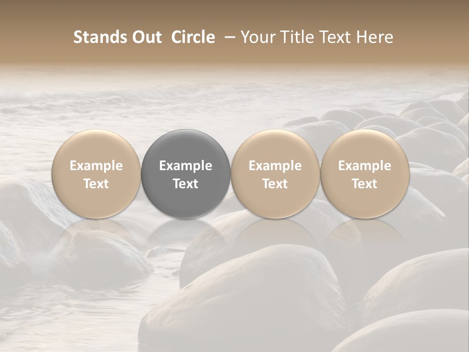 Bowling Ball Beach California Coastline PowerPoint Template