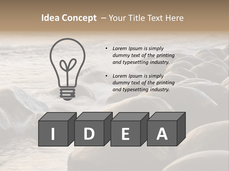 Bowling Ball Beach California Coastline PowerPoint Template