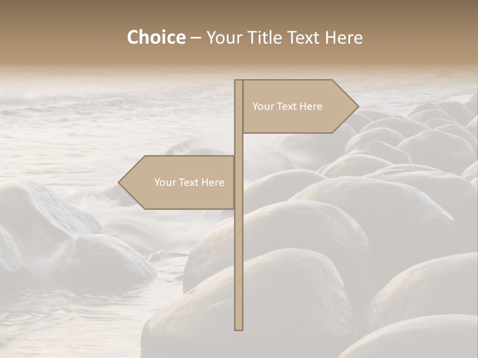 Bowling Ball Beach California Coastline PowerPoint Template