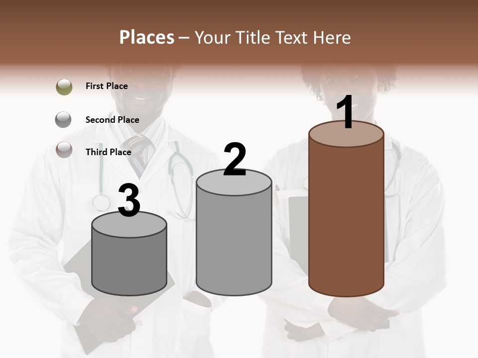 A Couple Of Doctors Standing Next To Each Other PowerPoint Template