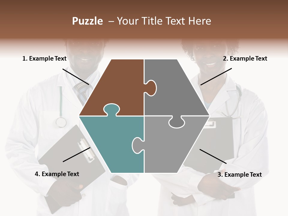 A Couple Of Doctors Standing Next To Each Other PowerPoint Template