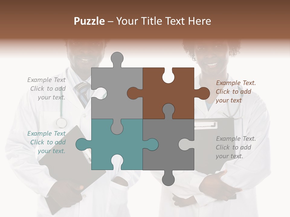 A Couple Of Doctors Standing Next To Each Other PowerPoint Template