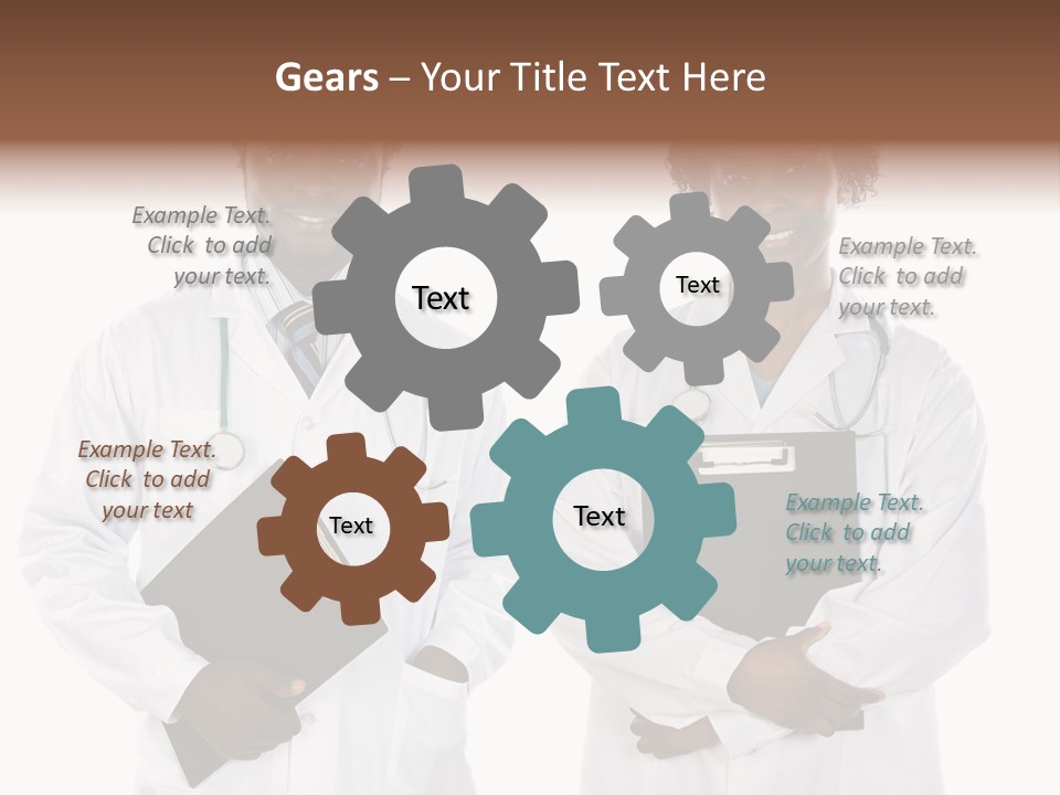A Couple Of Doctors Standing Next To Each Other PowerPoint Template