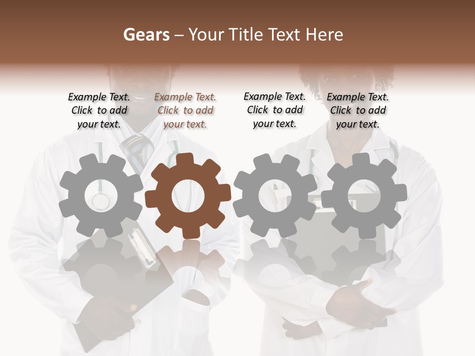 A Couple Of Doctors Standing Next To Each Other PowerPoint Template