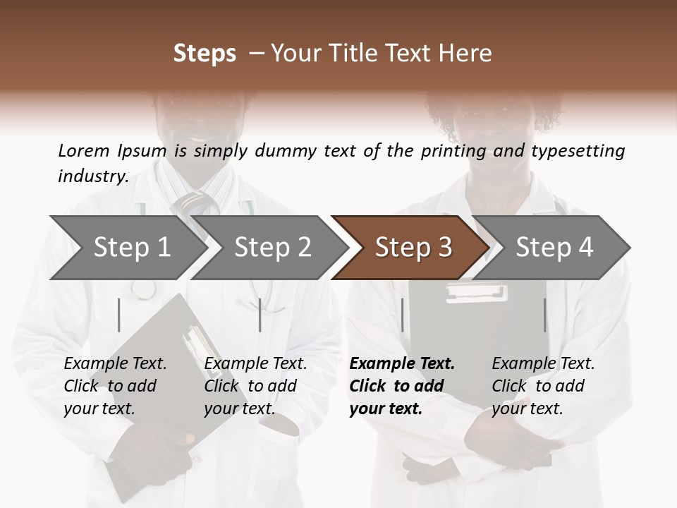 A Couple Of Doctors Standing Next To Each Other PowerPoint Template