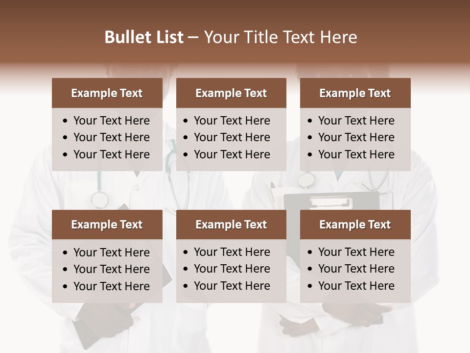 A Couple Of Doctors Standing Next To Each Other PowerPoint Template