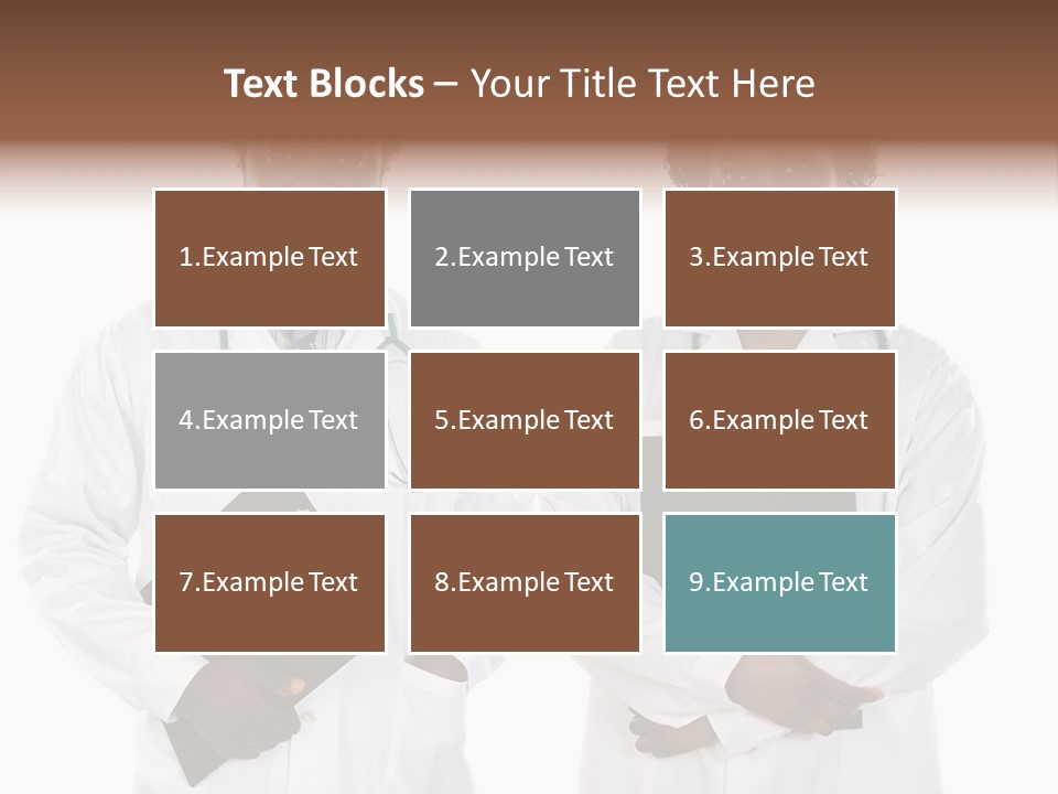 A Couple Of Doctors Standing Next To Each Other PowerPoint Template