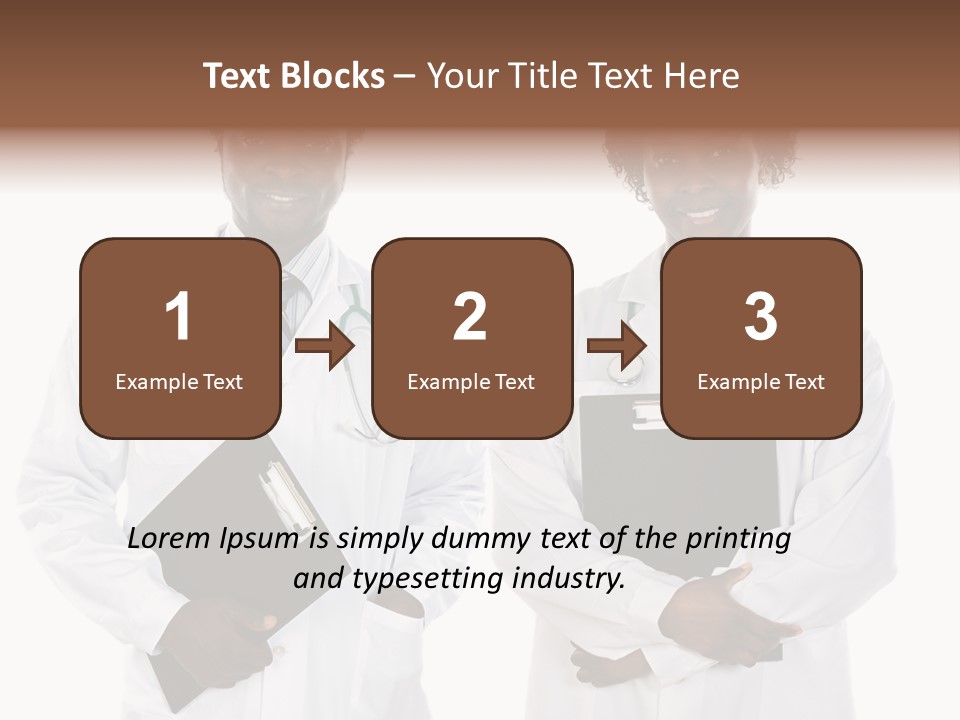 A Couple Of Doctors Standing Next To Each Other PowerPoint Template