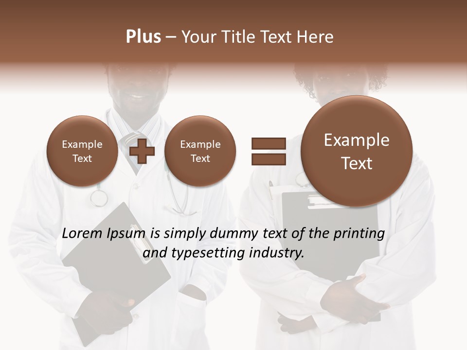 A Couple Of Doctors Standing Next To Each Other PowerPoint Template