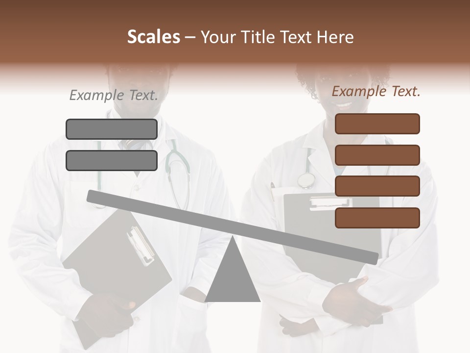 A Couple Of Doctors Standing Next To Each Other PowerPoint Template