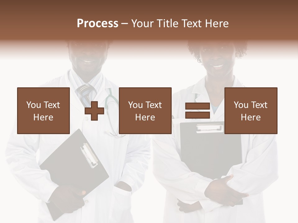 A Couple Of Doctors Standing Next To Each Other PowerPoint Template