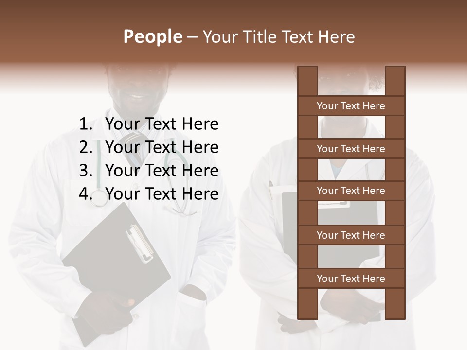 A Couple Of Doctors Standing Next To Each Other PowerPoint Template