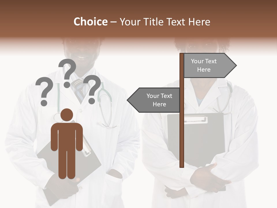 A Couple Of Doctors Standing Next To Each Other PowerPoint Template