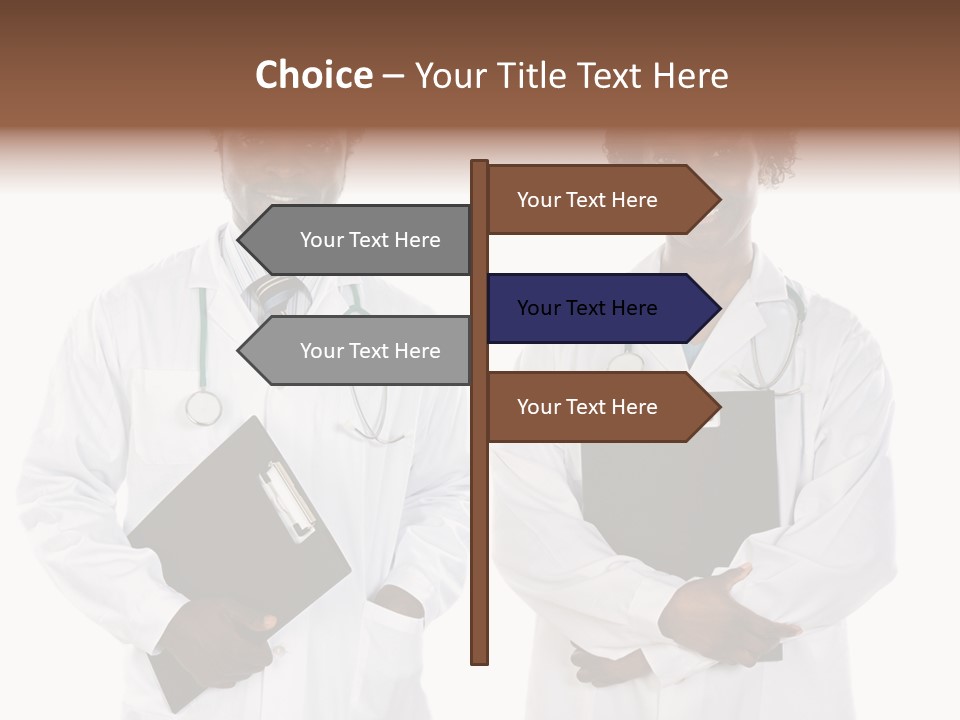 A Couple Of Doctors Standing Next To Each Other PowerPoint Template