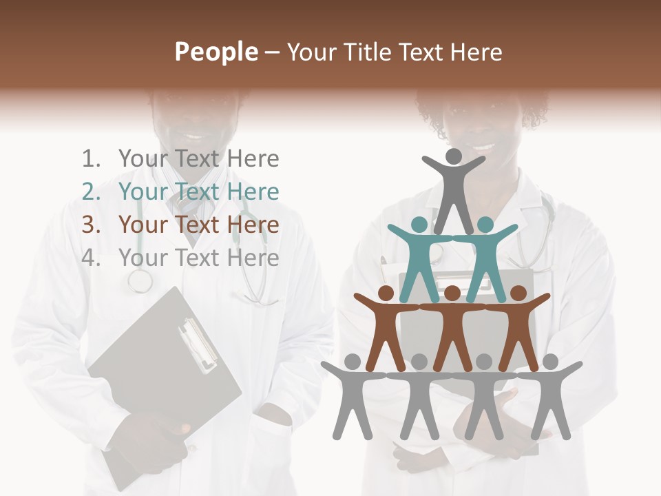 A Couple Of Doctors Standing Next To Each Other PowerPoint Template
