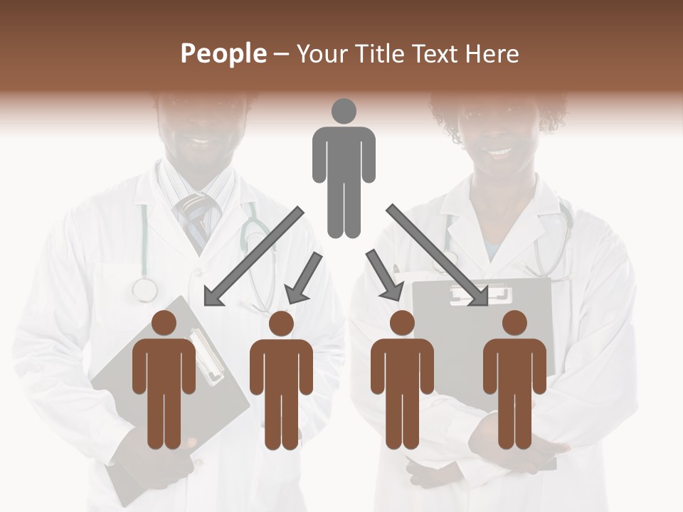 A Couple Of Doctors Standing Next To Each Other PowerPoint Template