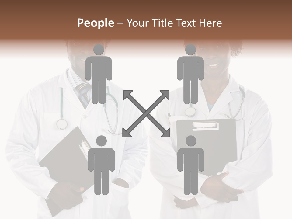 A Couple Of Doctors Standing Next To Each Other PowerPoint Template