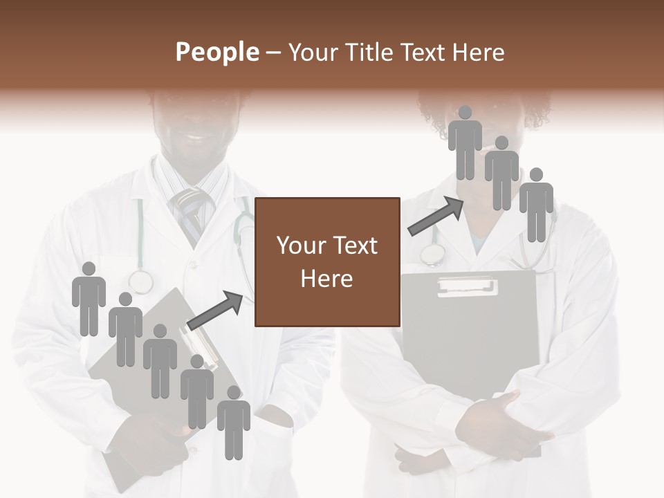 A Couple Of Doctors Standing Next To Each Other PowerPoint Template
